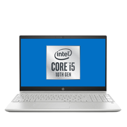 HP Pavilion 15-cs3001na Laptop, Intel Core i5 Processor, 8GB RAM, 512GB SSD, 15.6" Full HD, Mineral Silver