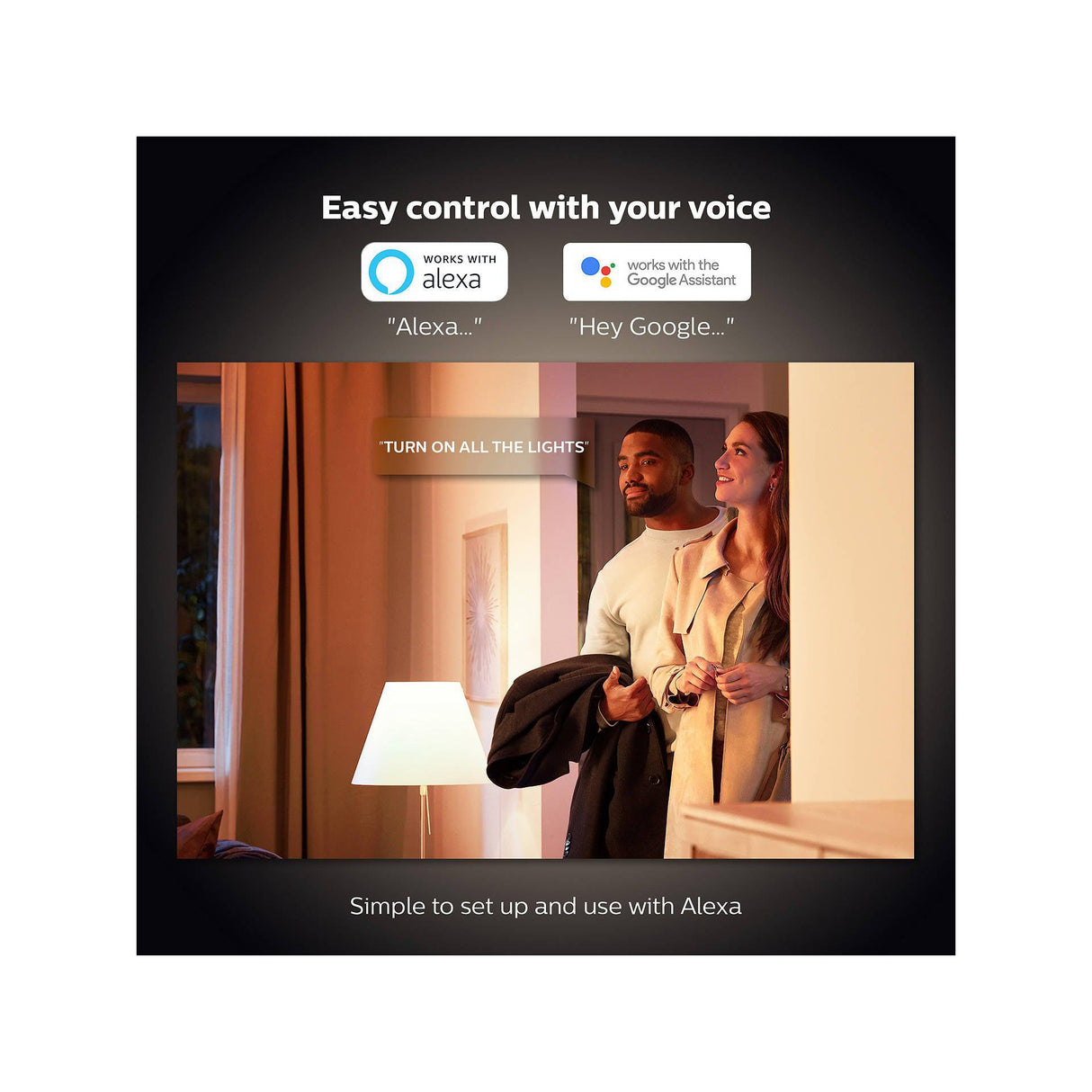 Philips Hue White Wireless Lighting LED Light Bulb with Bluetooth, 9W A60 E27 Edison Screw Cap Bulb, Single