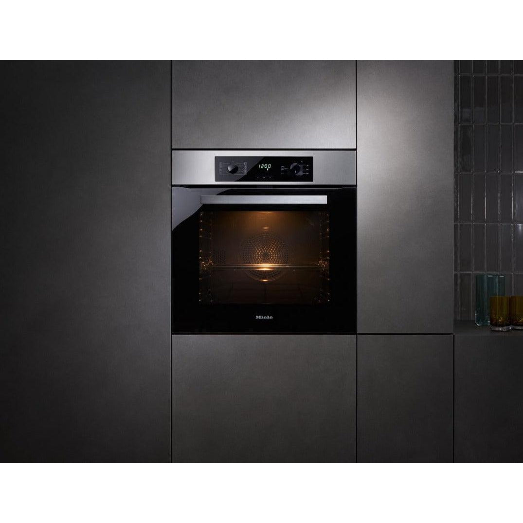 Miele H2265-1B Built-In Single Electric Oven, Clean Steel