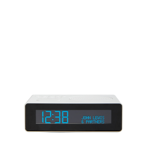 John Lewis & Partners Spectrum Clock DAB/DAB+/FM Digital Radio, Light Grey