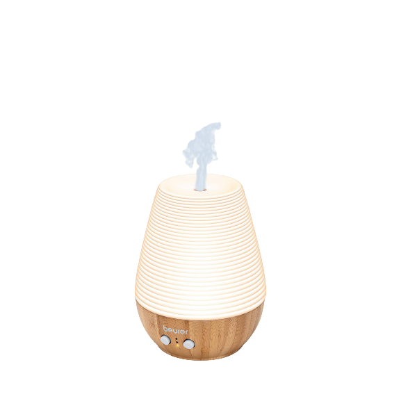 Beurer LA 40 Aroma Diffuser LED Table Lamp - White/Wood