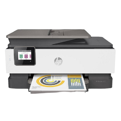 HP OfficeJet Pro 8022 All-in-One Wireless Printer with Touch Screen, HP Instant Ink Compatible, White & Grey