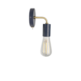 John Lewis & Partners Spoke Wall Lights Set of 2 - Navy / Brass