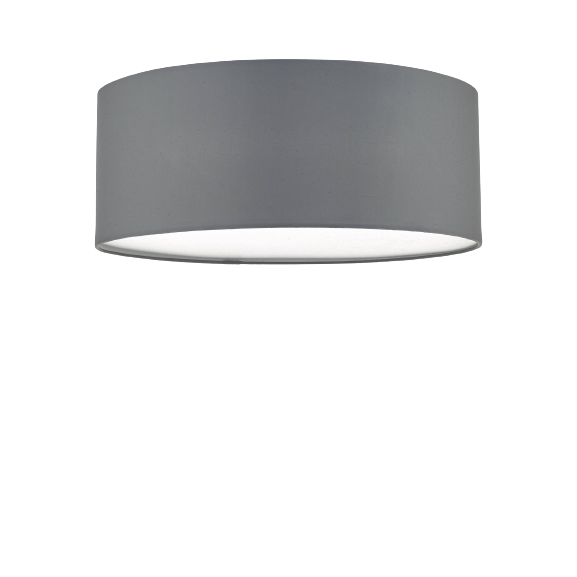 DAR Lighting Cierro Diffuser Flush Ceiling Light - Grey