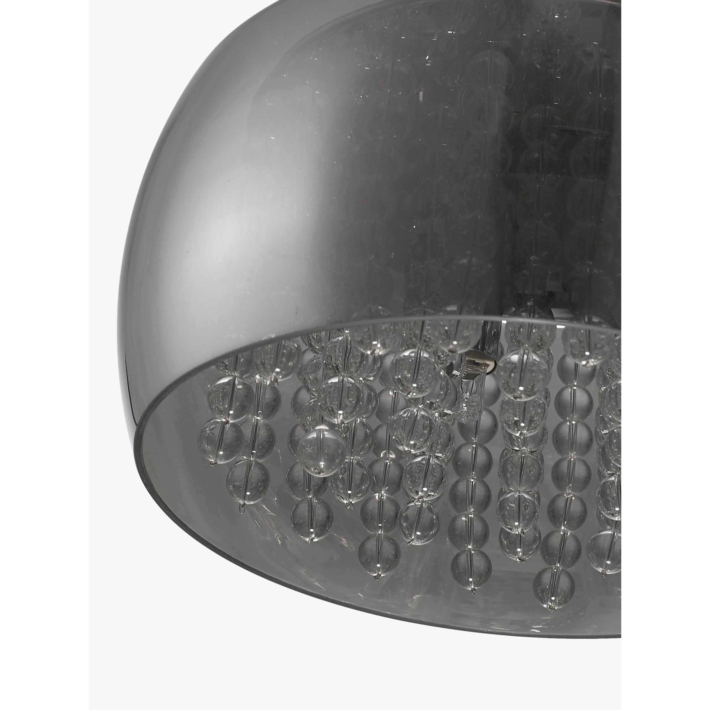 John Lewis & Partners Stella Semi Flush Ceiling Light, Black Chrome