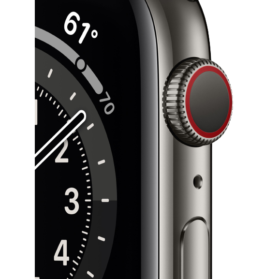 Apple Watch Series 6 GPS + Cellular - 44mm Graphite Stainless Steel Case with Graphite Milanese Loop