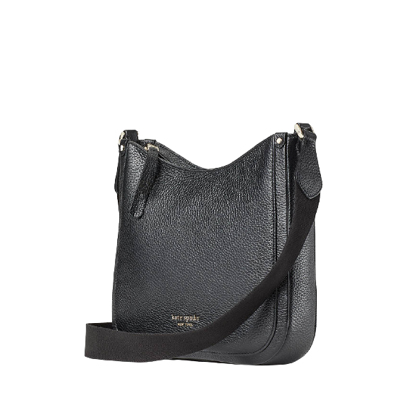 Kate Spade New York Roulette Medium Leather Messenger Bag, Black