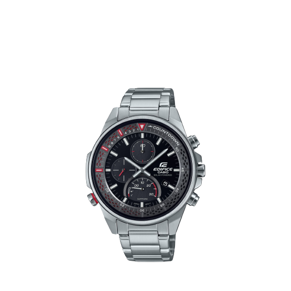 Casio EFS-S590D-1AVUEF Men's Edifice Chronograph Date Strap Watch, Silver