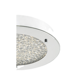 DAR Lighting PET5250 Peta Flush Crystal And Polished Chrome Ceiling Light