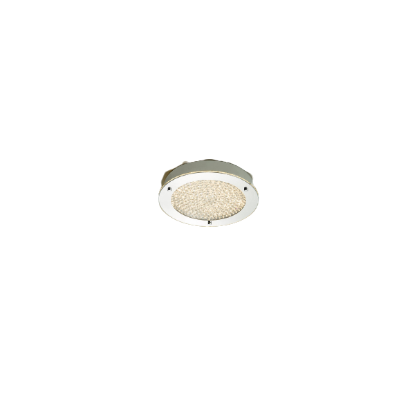 DAR Lighting PET5250 Peta Flush Crystal And Polished Chrome Ceiling Light