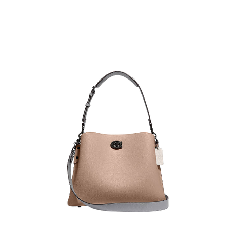 Coach Willow Leather Shoulder Bag, Taupe