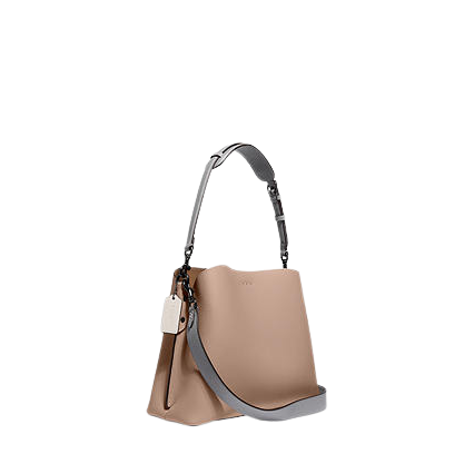 Coach Willow Leather Shoulder Bag, Taupe