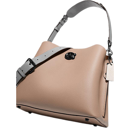 Coach Willow Leather Shoulder Bag, Taupe