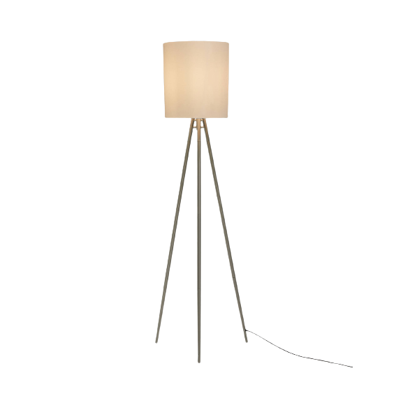 John Lewis & Partners Tripod Floor Lamp - Brushed Steel