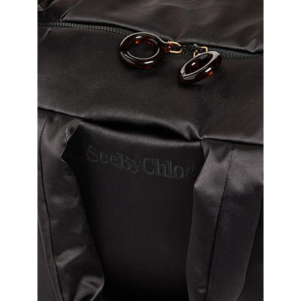 See by Chloé Tilly Satin Tote Bag, Black