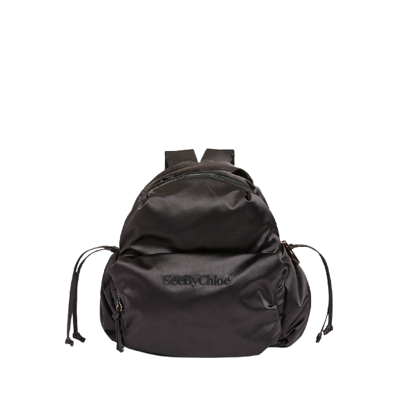 See By Chloé Tilly Satin Backpack, Black