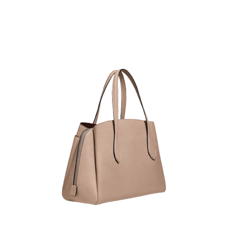 Coach Lora 30 Leather Carryall Tote Bag, Taupe