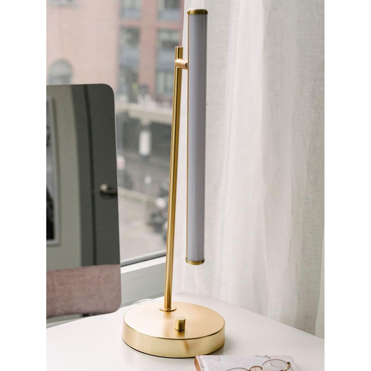 West Elm Light Rods Table Lamp - Bronze