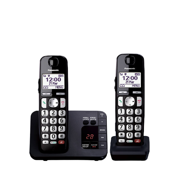 Panasonic KX-TGE822EB Digital Cordless Answering System - Twin Handsets - Refurbished Good