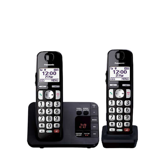 Panasonic KX-TGE822EB Digital Cordless Answering System - Twin Handsets - Refurbished Excellent