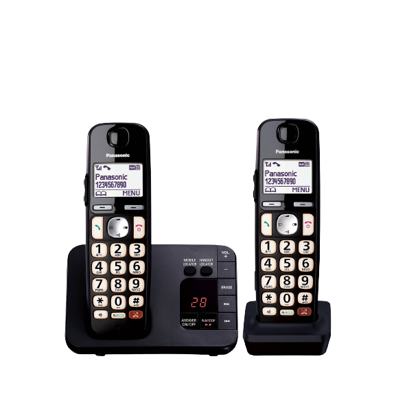 Panasonic KX-TGE822EB Digital Cordless Answering System - Twin Handsets - Refurbished Good