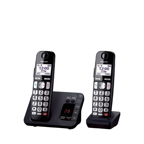 Panasonic KX-TGE822EB Digital Cordless Answering System - Twin Handsets - Refurbished Good