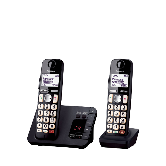 Panasonic KX-TGE822EB Digital Cordless Answering System - Twin Handsets - Refurbished Good