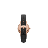 Emporio Armani AR11387 Women's Crystal Leather Strap Watch, Rose Gold / Black