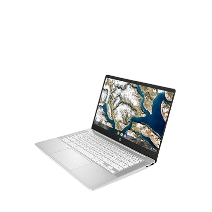 HP Chromebook 14A-ND0002NA Laptop AMD 3015ce 4GB RAM 64GB eMMC 14" - White - Refurbished Excellent