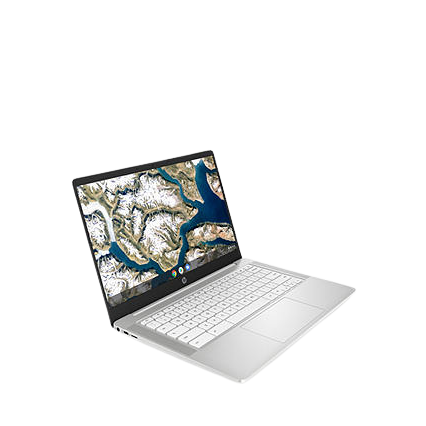 HP Chromebook 14A-ND0002NA Laptop AMD 3015ce 4GB RAM 64GB eMMC 14" - White - Refurbished Excellent