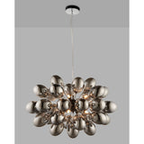Bay Lighting Grandeur Glass Ceiling Light, Black Chrome