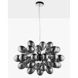 Bay Lighting Grandeur Glass Ceiling Light, Black Chrome