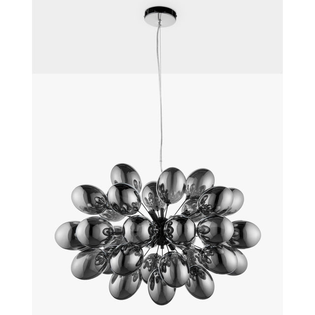 Bay Lighting Grandeur Glass Ceiling Light, Black Chrome
