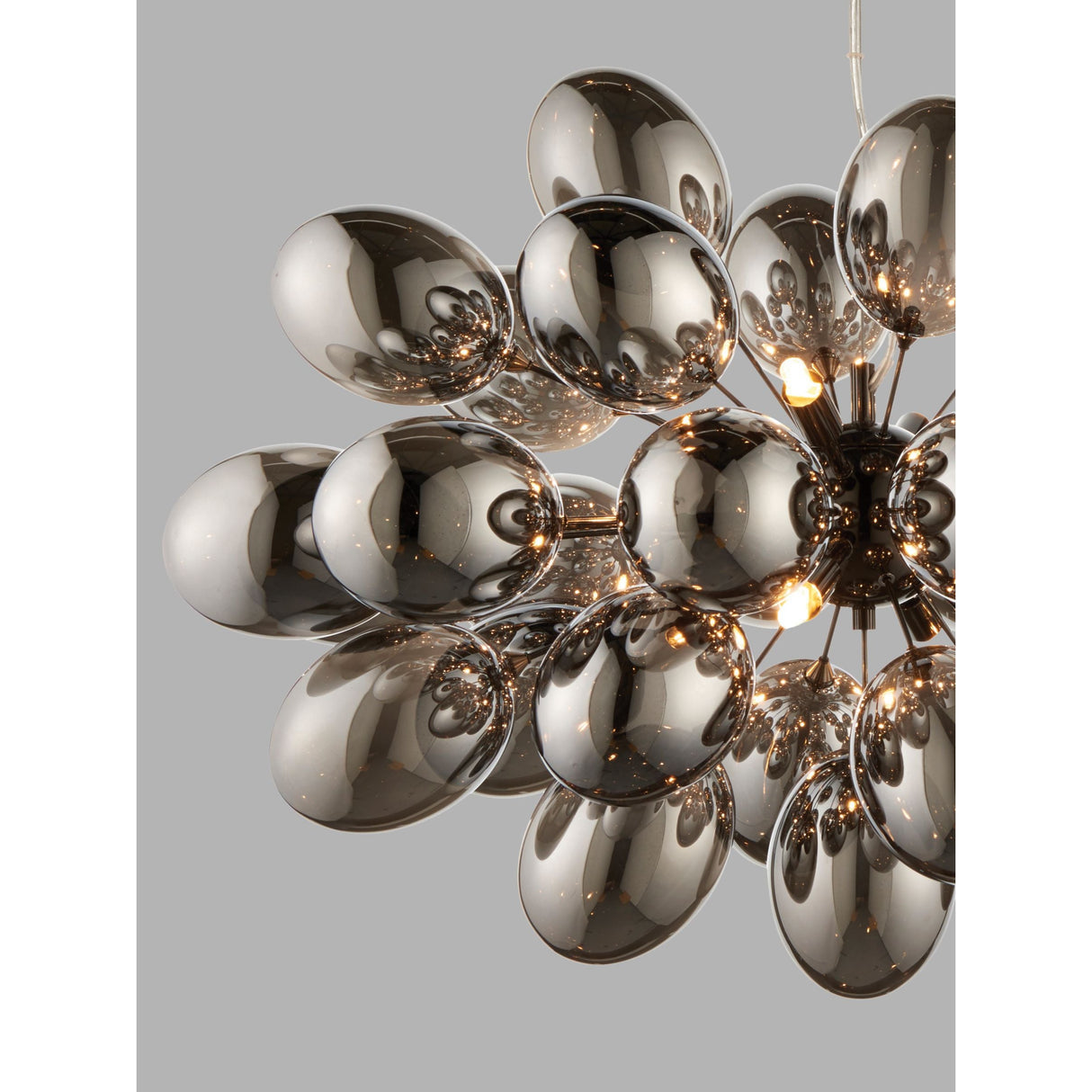Bay Lighting Grandeur Glass Ceiling Light, Black Chrome