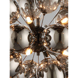 Bay Lighting Grandeur Glass Ceiling Light, Black Chrome