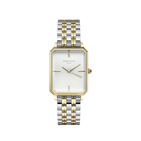 Rosefield Women's Octagon Two-Tone Bracelet Strap Watch, Gold/Silver OWSSSG-O48