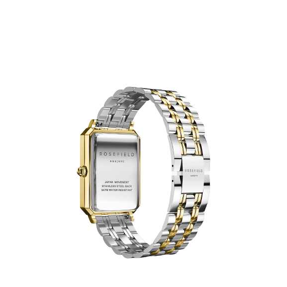 Rosefield Women's Octagon Two-Tone Bracelet Strap Watch, Gold/Silver OWSSSG-O48