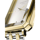 Rosefield Women's Octagon Two-Tone Bracelet Strap Watch, Gold/Silver OWSSSG-O48