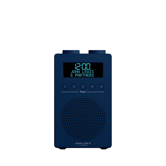 John Lewis & Partners Spectrum Solo Portable DAB+/FM Digital Radio, Suffolk Blue - Refurbished Excellent