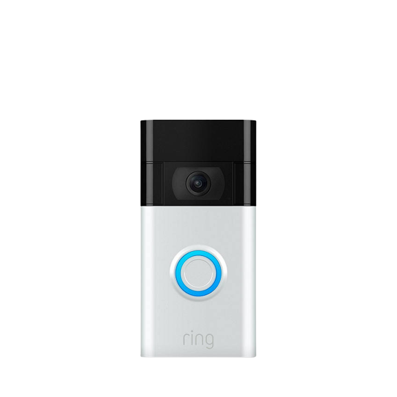 Ring Smart Video Doorbell with Built-in Wi-Fi & Camera - Satin Nickel - Pristine