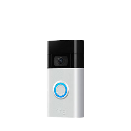 Ring Smart Video Doorbell with Built-in Wi-Fi & Camera - Satin Nickel - Pristine