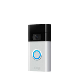 Ring Smart Video Doorbell with Built-in Wi-Fi & Camera - Satin Nickel - Pristine