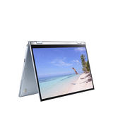 ASUS C433TA-AJ0329 Chromebook Flip Laptop, Intel Core M3, 4GB RAM, 128GB eMMC, 14", Silver / Blue - Refurbished Good