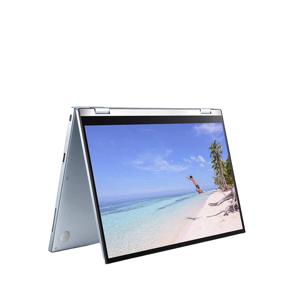 ASUS C433TA-AJ0329 Chromebook Flip Laptop, Intel Core M3, 4GB RAM, 128GB eMMC, 14", Silver / Blue - Refurbished Good