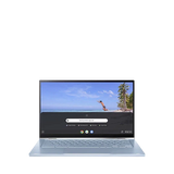 ASUS C433TA-AJ0329 Chromebook Flip Laptop, Intel Core M3, 4GB RAM, 128GB eMMC, 14", Silver / Blue - Refurbished Good