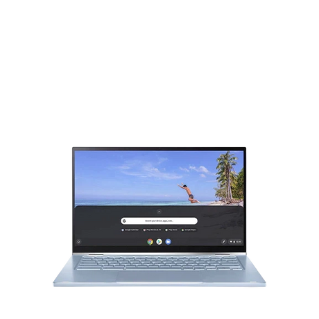 ASUS C433TA-AJ0329 Chromebook Flip Laptop, Intel Core M3, 4GB RAM, 128GB eMMC, 14", Silver / Blue - Refurbished Good