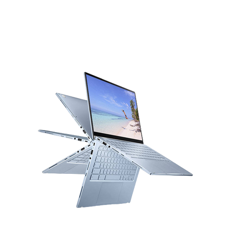 ASUS C433TA-AJ0329 Chromebook Flip Laptop, Intel Core M3, 4GB RAM, 128GB eMMC, 14", Silver / Blue - Refurbished Pristine