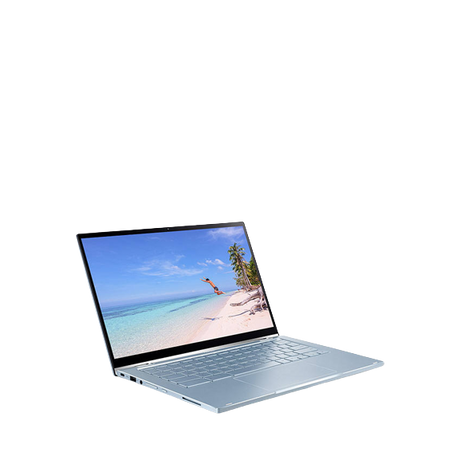 ASUS C433TA-AJ0329 Chromebook Flip Laptop, Intel Core M3, 4GB RAM, 128GB eMMC, 14", Silver / Blue - Refurbished Pristine