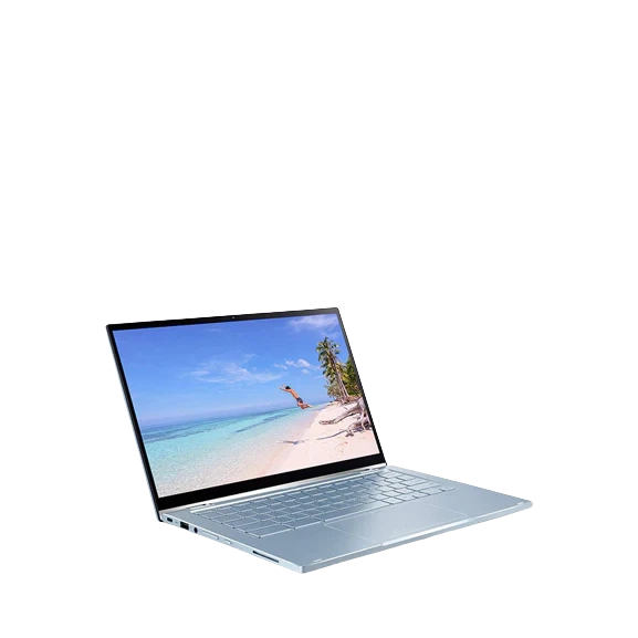 ASUS C433TA-AJ0329 Chromebook Flip Laptop, Intel Core M3, 4GB RAM, 128GB eMMC, 14", Silver / Blue - Refurbished Good
