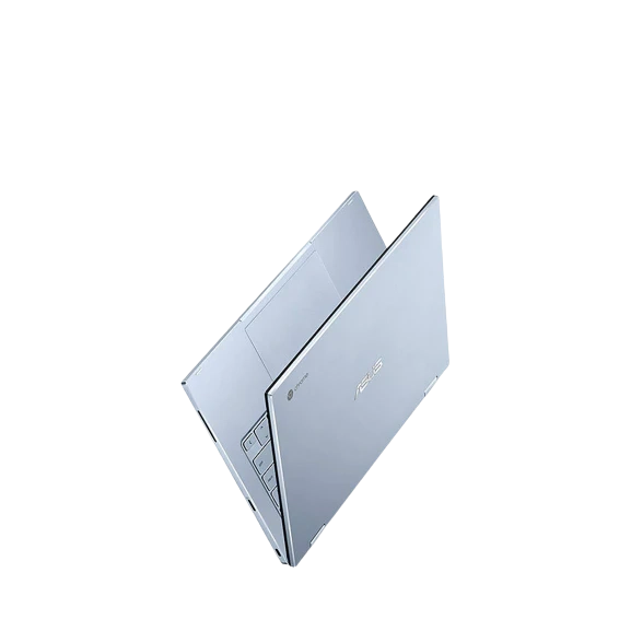 ASUS C433TA-AJ0329 Chromebook Flip Laptop, Intel Core M3, 4GB RAM, 128GB eMMC, 14", Silver / Blue - Refurbished Good